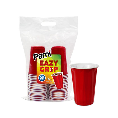Easy Grip 18oz Disposable Plastic Party Cups– 50 Pack