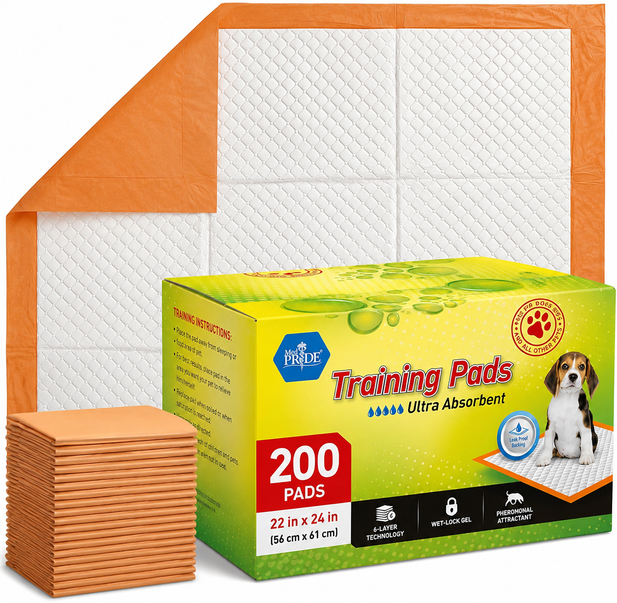 Dog Training Pads 22" x 24" – Leakproof Puppy Pee Pads