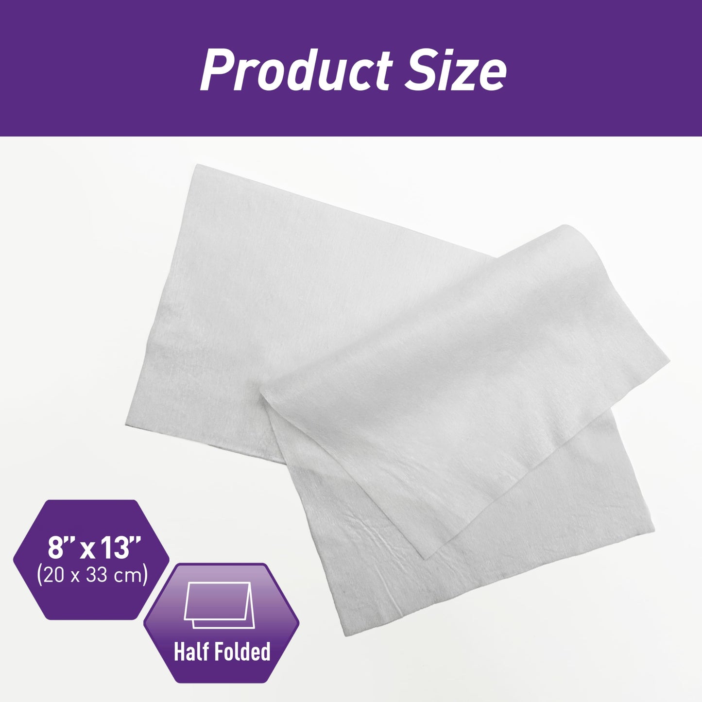 Disposable Dry Wipes 10" x 13" – Soft Absorbent Personal Care Towels