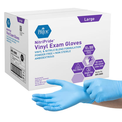 Nitrile-Vinyl Blend Examination Gloves - Box of 100