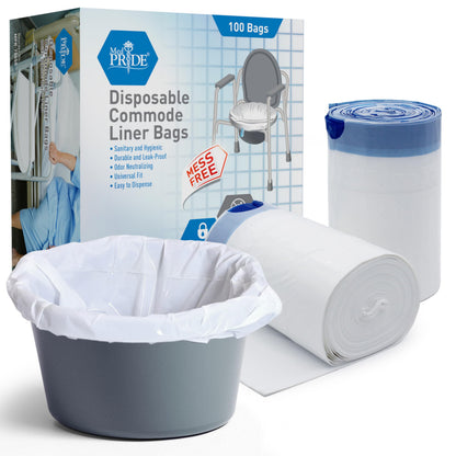 Disposable Commode Liner Bags with Drawstring