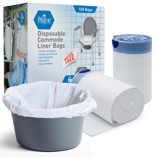 Disposable Commode Liner Bags with Drawstring