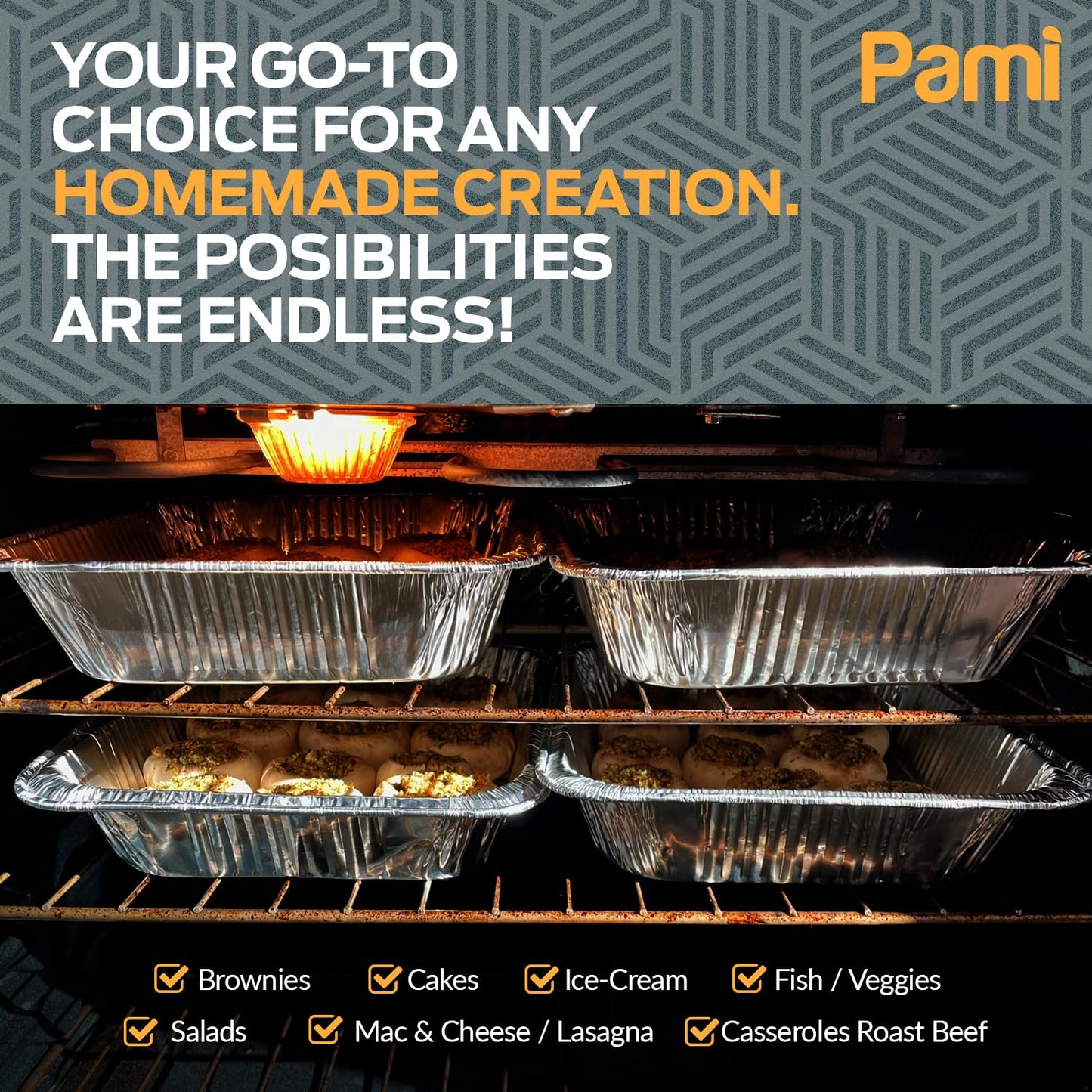 9" x 13" Aluminum Foil Containers – 30 Half-Size Deep Baking Pans