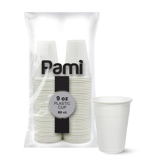 9 oz Disposable Plastic Party Cups – 80 Pack