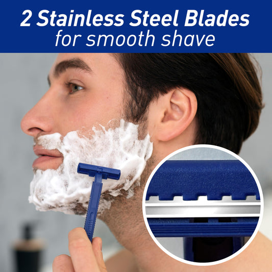 Disposable Twin Blade Shaving Razors – 10 Ct Pack