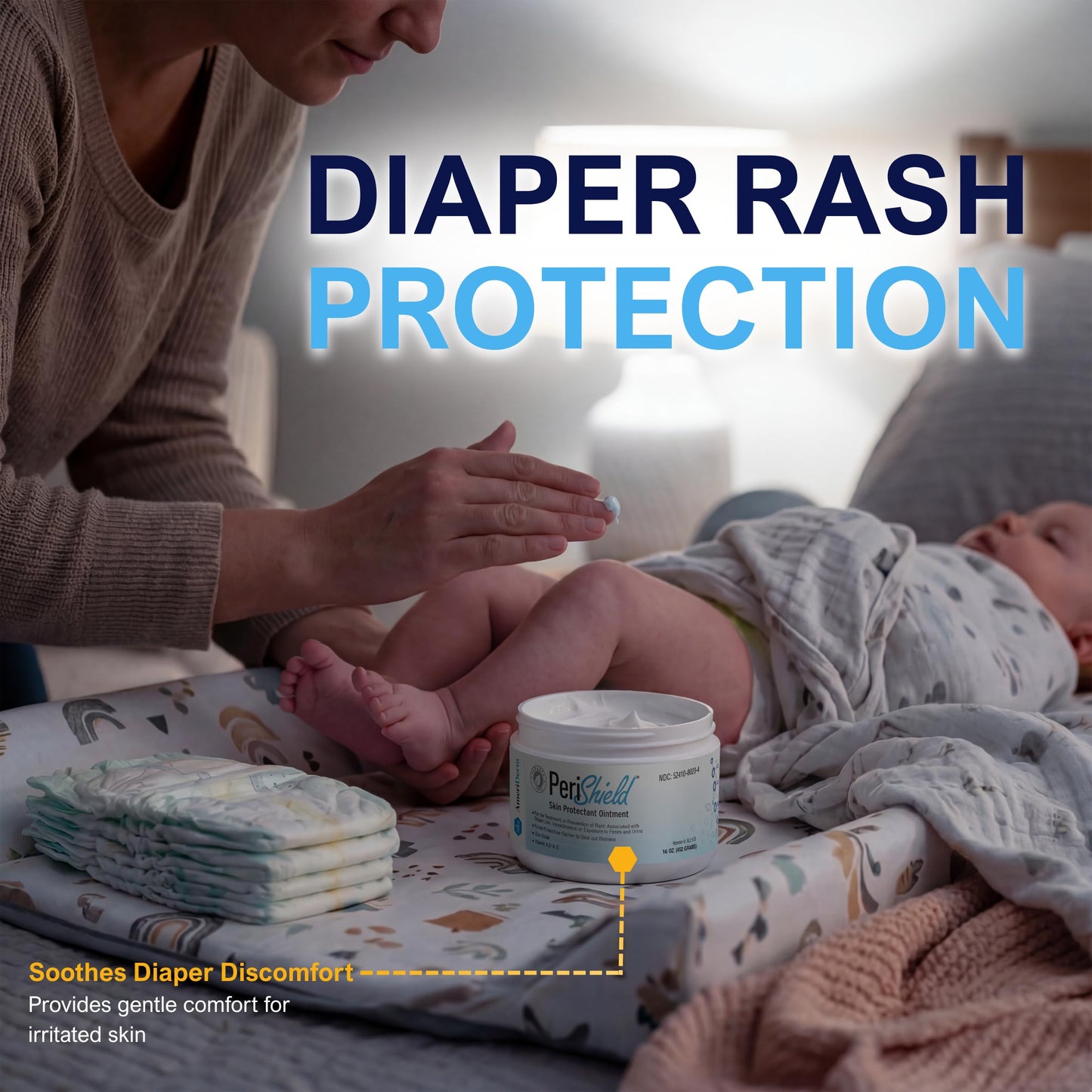 Diaper Rash Skin Protectant Ointment with Vitamins A, D & E - 16 oz