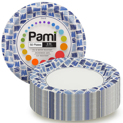 Party Paper Plates & Bowls Disposable Blue – Disposable