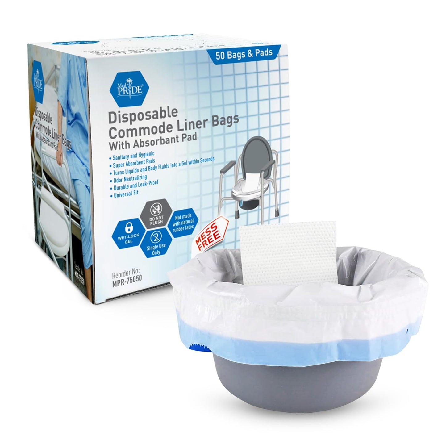 Disposable Commode Liner Bags – With Absorbent Pad