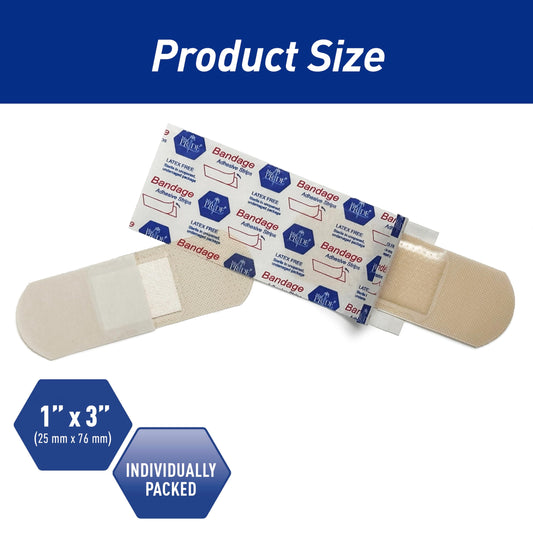 Sheer Plastic Adhesive Bandages – Sterile, Hypoallergenic, 100ct