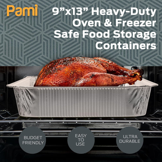 9" x 13" Aluminum Foil Pan - Half Size Deep, 30 Pack