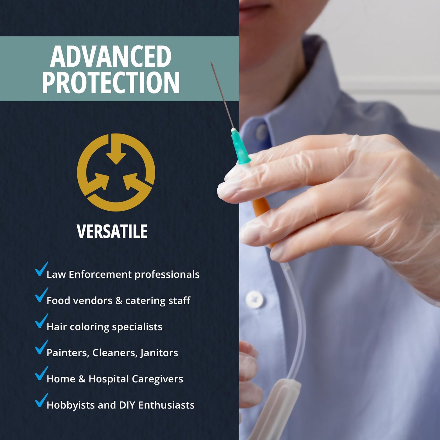 Disposable Vinyl Exam Gloves XL 1000ct Latex Free Powder Free Clear