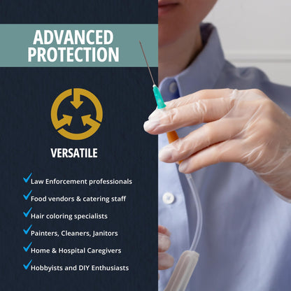 Disposable Vinyl Exam Gloves XL 1000ct Latex Free Powder Free Clear