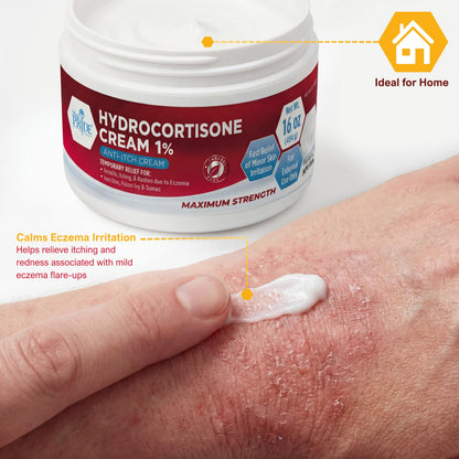 Hydrocortisone Anti Itch Cream 1% - 16 oz Jar