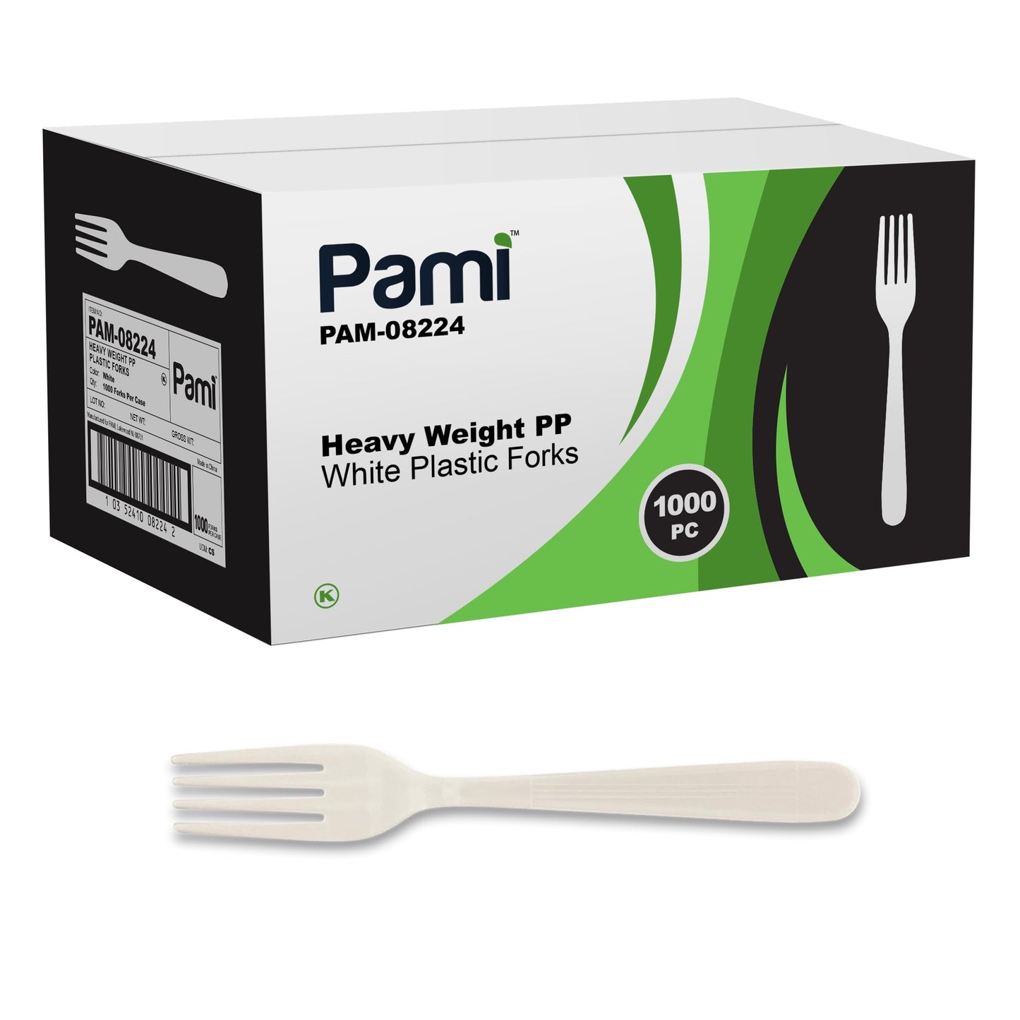 Heavy-Weight Disposable Plastic Silverware – White Utensils, 1000-Pack