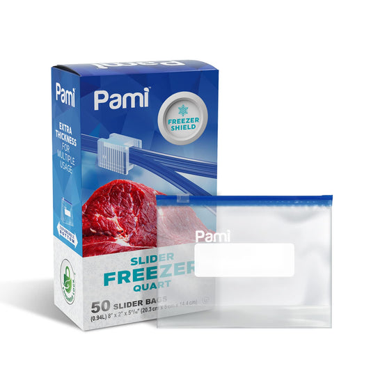 Quart Size Freezer Slider Bags - Pack of 50