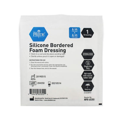 Sterile Silicone Adhesive Bordered Foam Wound Dressing