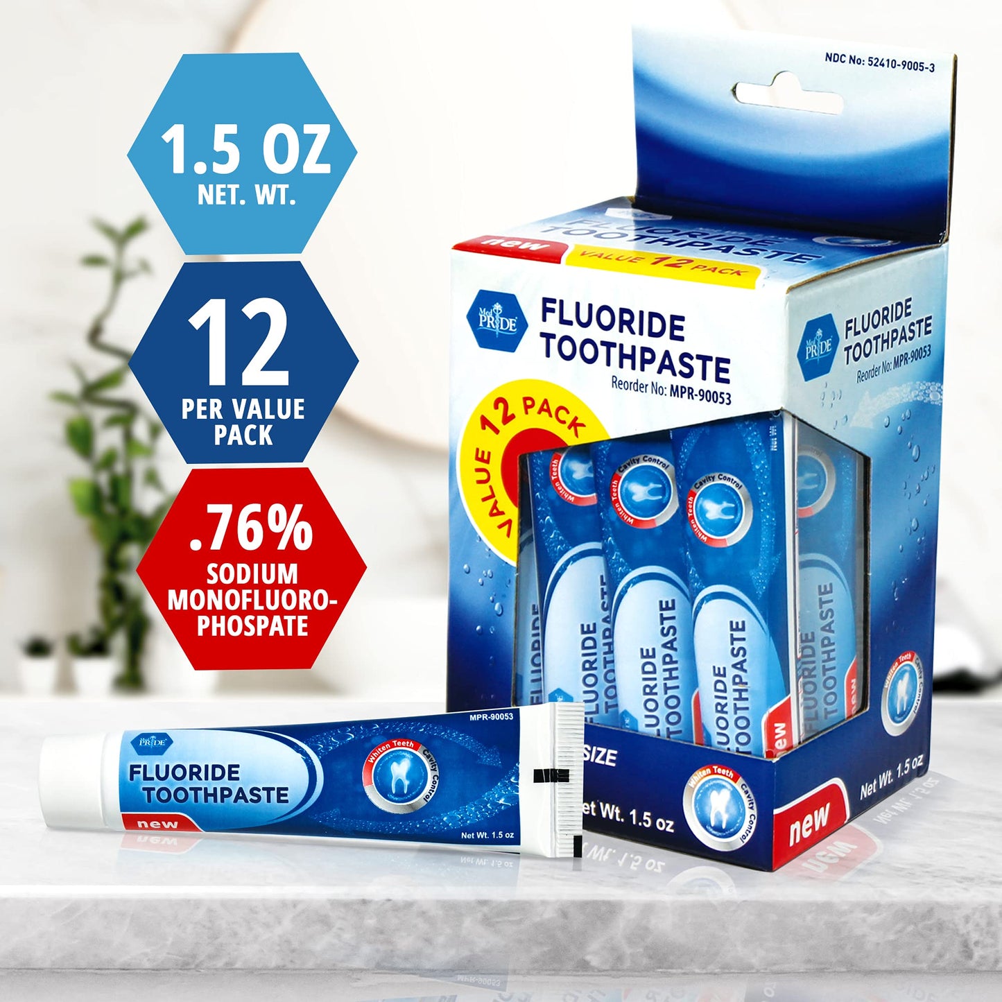 Fluoride Toothpaste - 1.5 oz Travel-Size Tubes