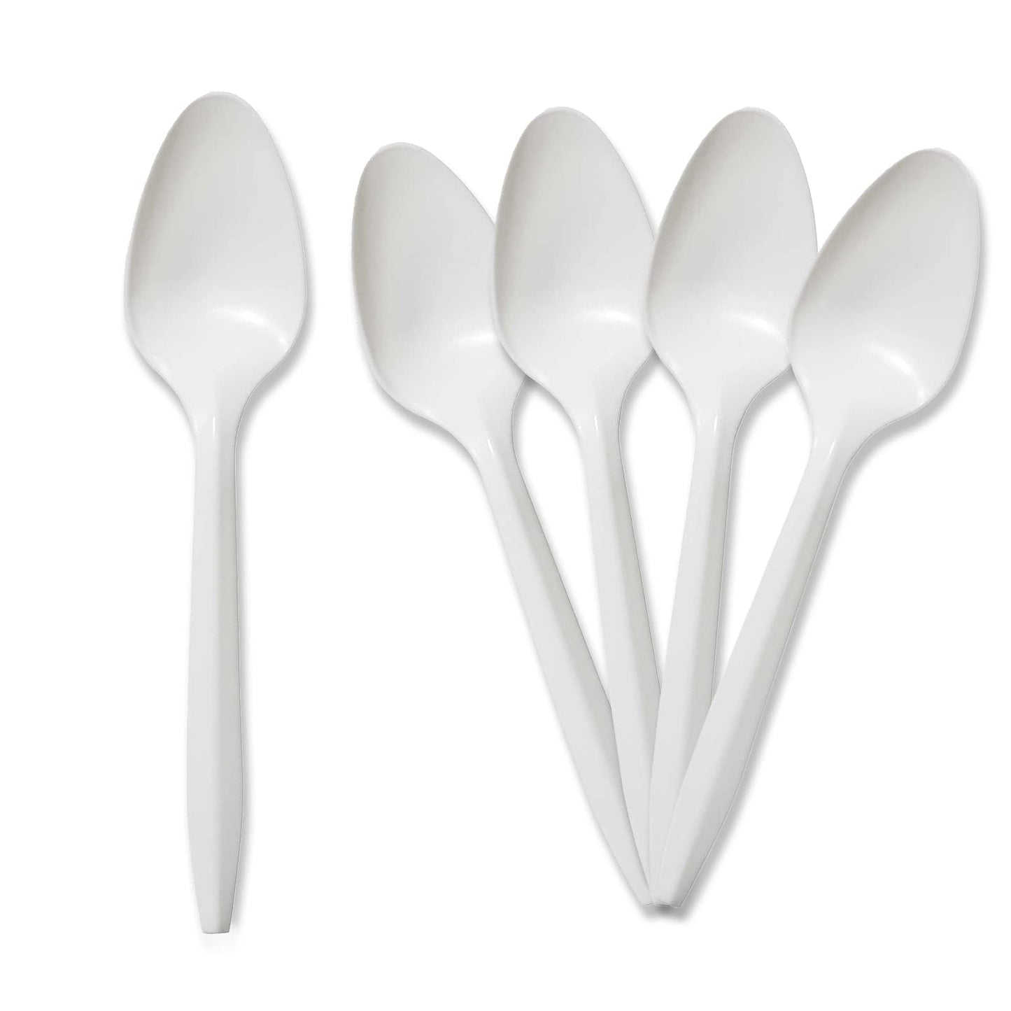 Medium-Weight Disposable Plastic Utensils – White Forks, Spoons & Knives 400-Pack