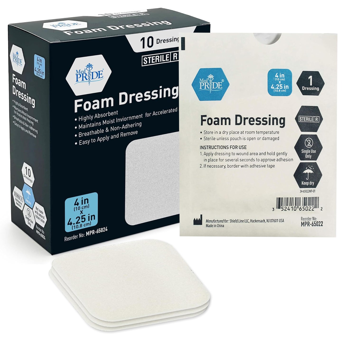 Sterile Self-Adhesive Absorbent Foam Wound Dressings