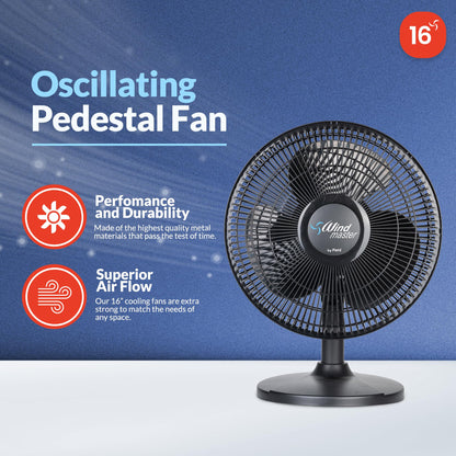 3 Speed Oscillating Desk Fan - Adjustable Tilt