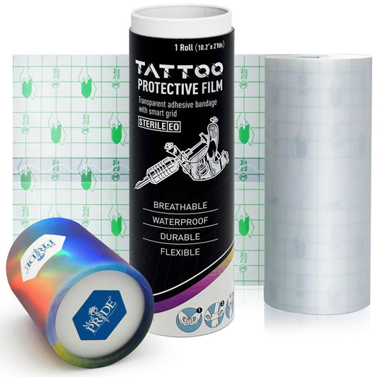 Breathable Tattoo Aftercare Protection Wrap – Waterproof Film, 10.2" x 2 yd