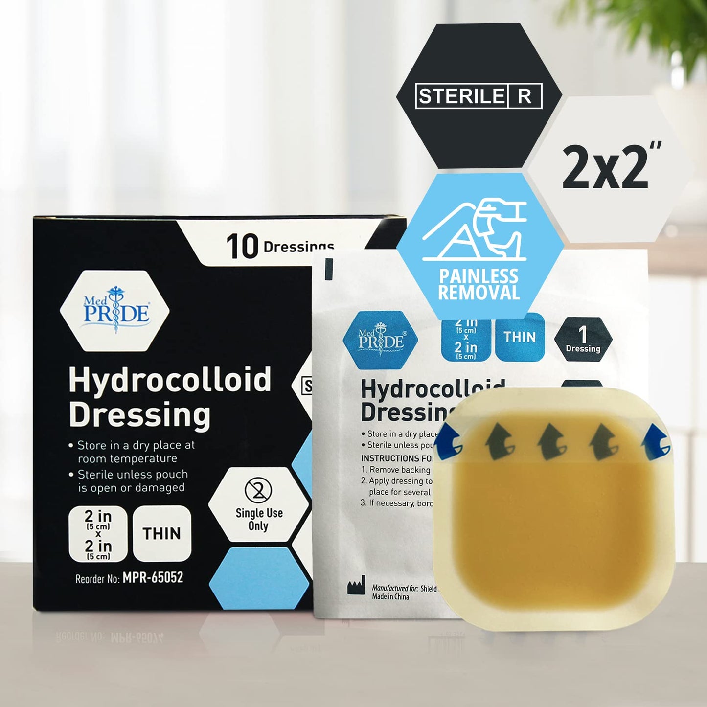 Sterile Hydrocolloid Adhesive Wound Dressing Pads