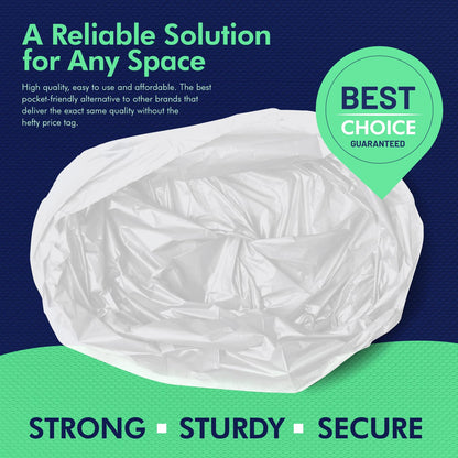 Medium 8-Gallon Trash Bags White – Box of 100ct