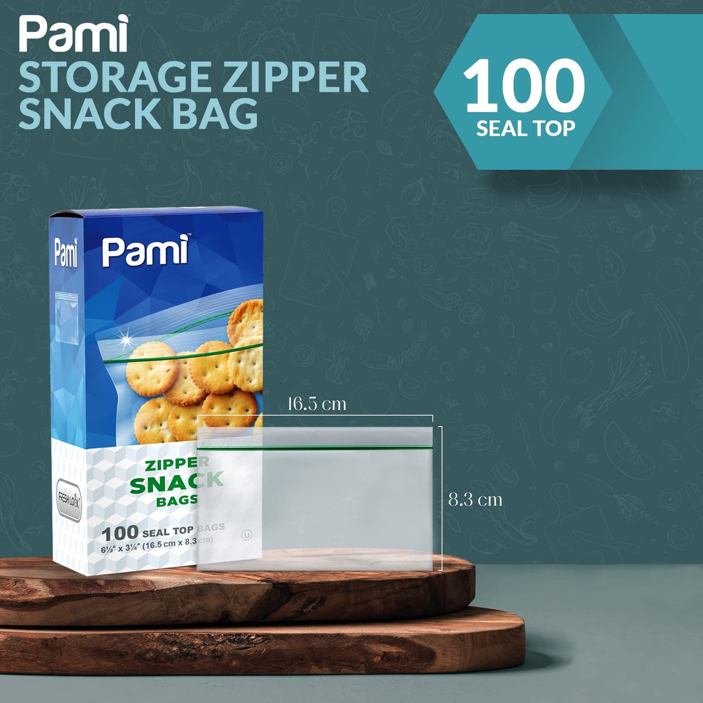 Plastic Zipper Snack Bags - Pack of 100