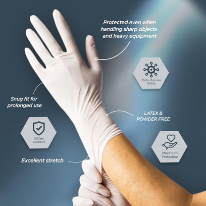 Ultra-Stretch Vinyl Medical Examination Gloves - Box of 100
