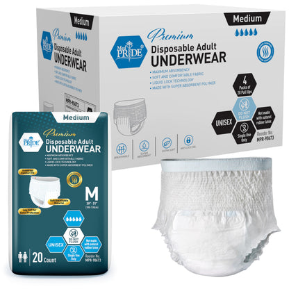 Premium Disposable Adult Underwear – Unisex, Maximum Absorbency