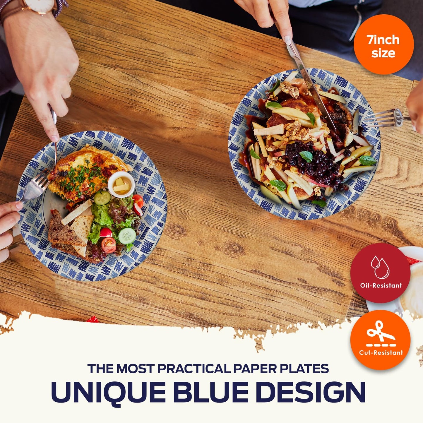 Party Paper Plates & Bowls Disposable Blue – Disposable