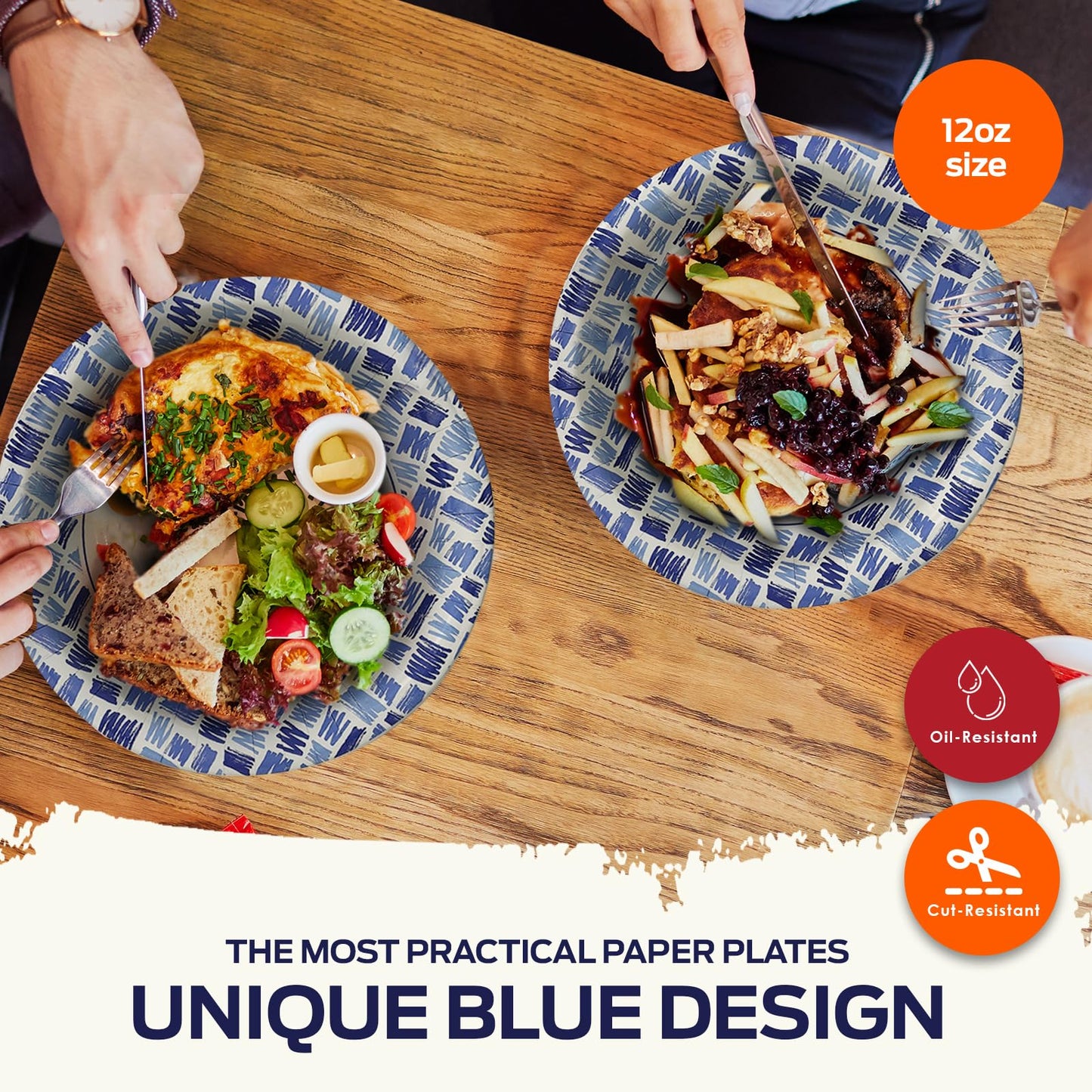 Party Paper Plates & Bowls Disposable Blue – Disposable