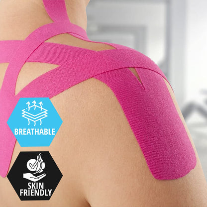 Kinesiology Tape – 2" × 16.4 ft Elastic Muscle Support Tape, 4 Colors