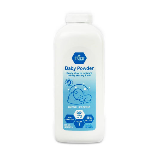 Baby Powder – Cornstarch with Aloe Vera & Vitamin E, 22 oz