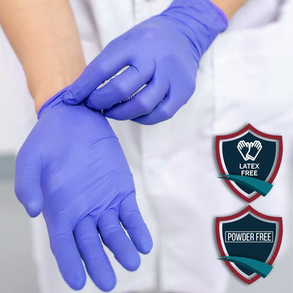 SHIELD LINE Blue Nitrile Medical Exam Gloves - Case of 1000ct