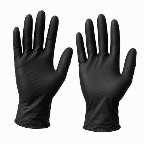 Black Nitrile Exam Gloves Medium 100 ct 6 mil Powder Free Latex Free