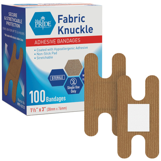 Sterile Fabric Fingertip & Knuckle Adhesive Bandages – 100ct