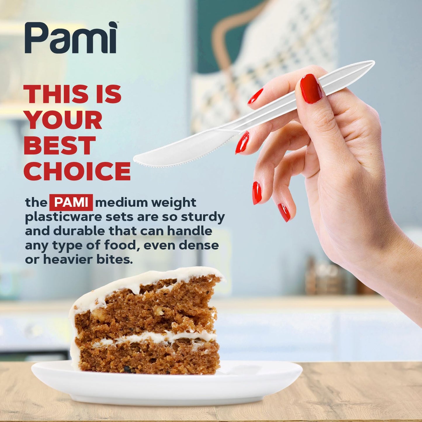 Individually Wrapped Medium-Weight Disposable White Plastic Utensils 1000ct