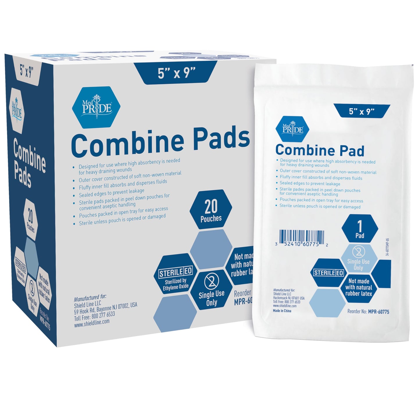 Sterile Combine ABD Pads – Individually Wrapped, Absorbent Dressing