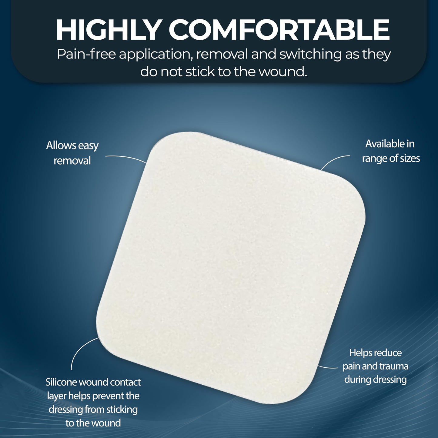 Sterile Self-Adhesive Absorbent Foam Wound Dressings