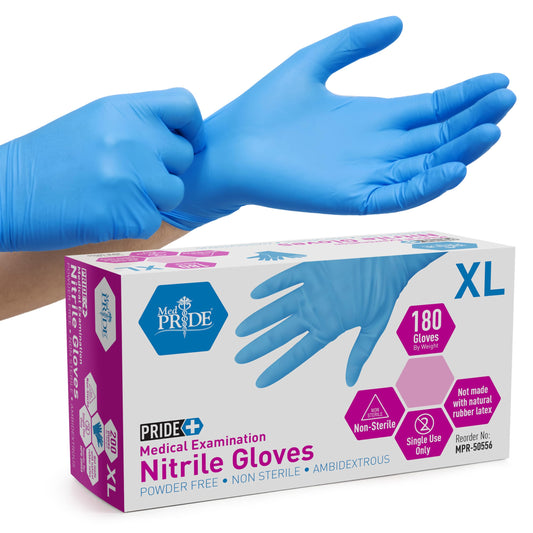 Nitrile Exam Gloves, XL 1800 Count Case, Blue, Non-Sterile