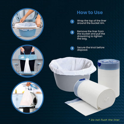 Disposable Commode Liner Bags – With Absorbent Pad