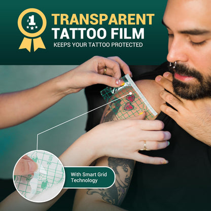 Breathable Tattoo Aftercare Protection Wrap – Waterproof Film, 10.2" x 2 yd