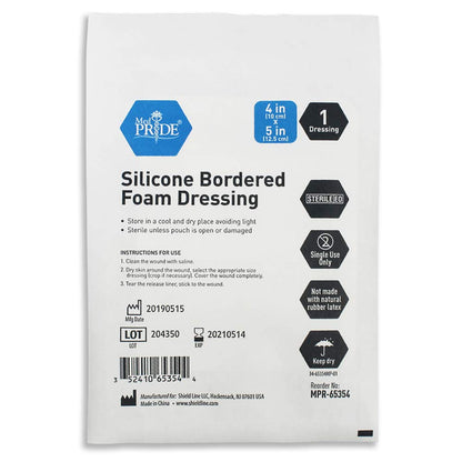 Sterile Silicone Adhesive Bordered Foam Wound Dressing