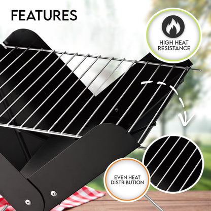 12" Tabletop BBQ Charcoal Grill With Folding Legs