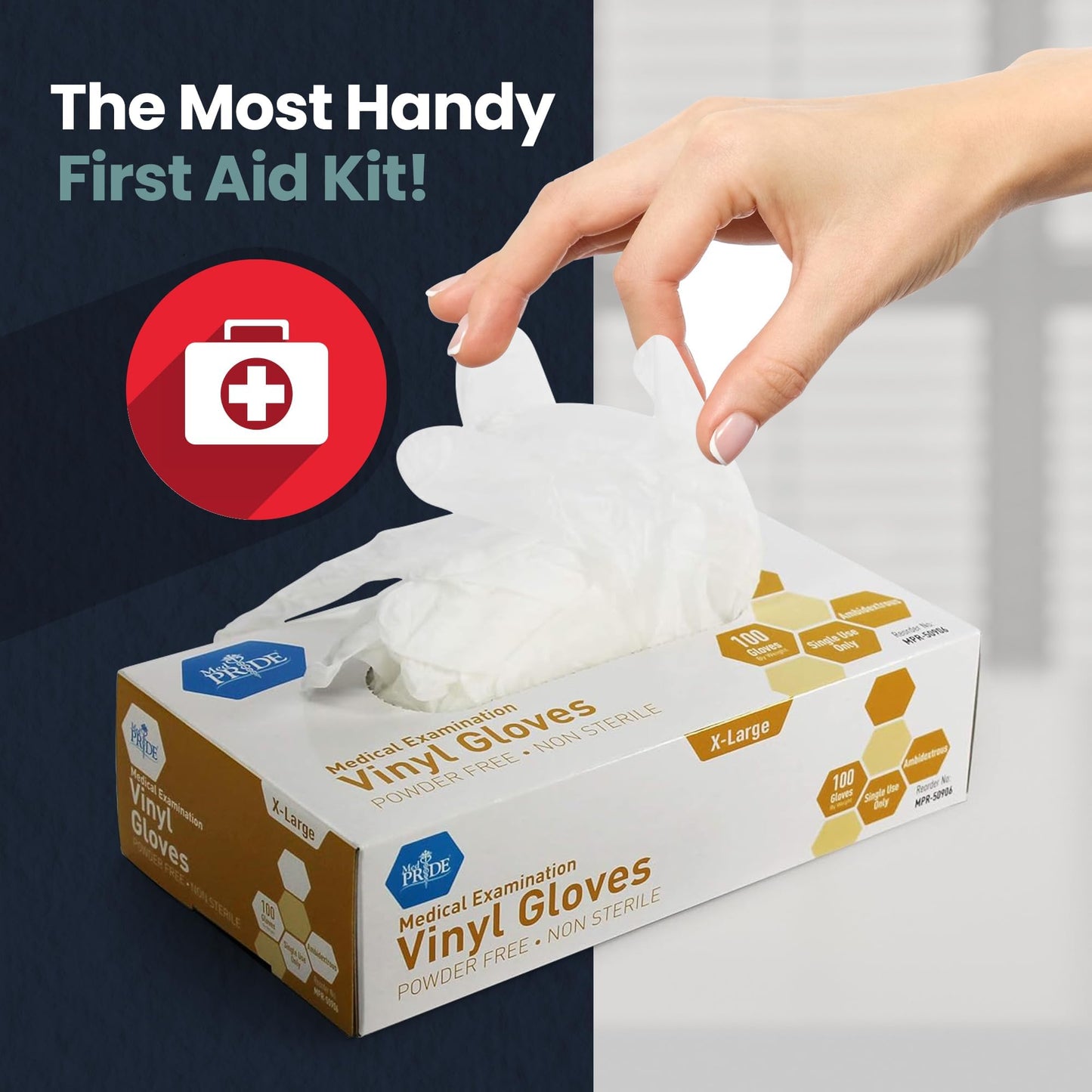 Disposable Vinyl Exam Gloves XL 1000ct Latex Free Powder Free Clear
