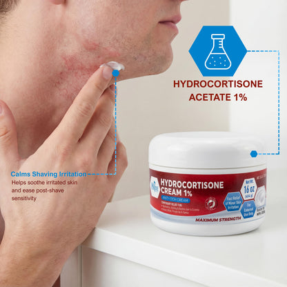 Hydrocortisone Anti Itch Cream 1% - 16 oz Jar