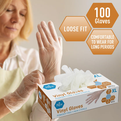Vinyl Gloves 4.3 Mil - Box of 100