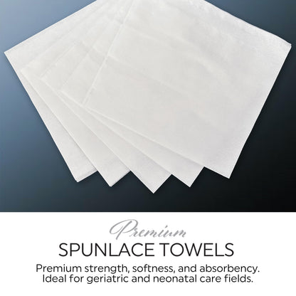 Disposable Ultra-Soft Spunlace Towels – 12" × 13", Durable