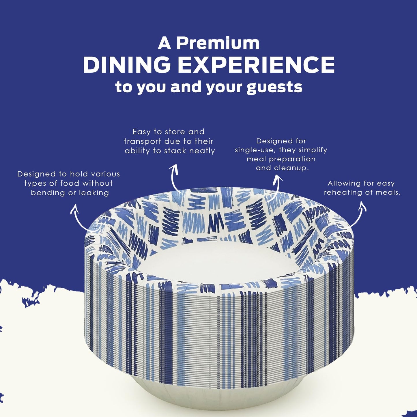 Party Paper Plates & Bowls Disposable Blue – Disposable